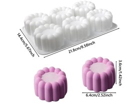 Molde silicona 6 tortitas altas